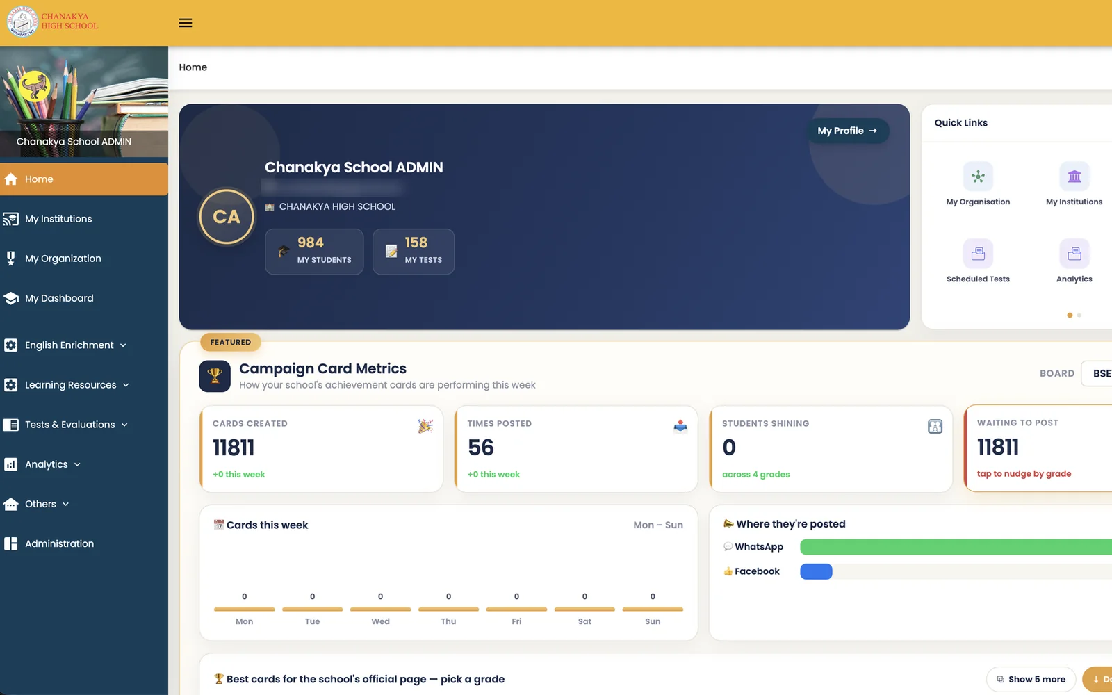 WeXL School AI screen